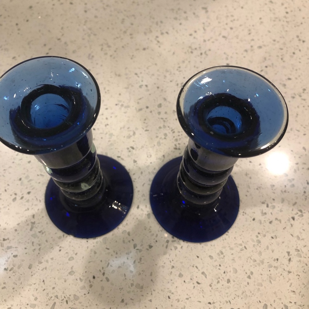 Hand blown candlesticks